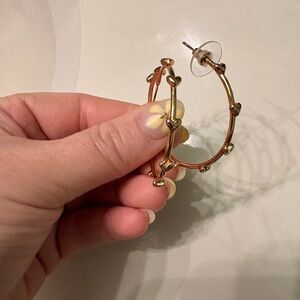 Kendra Scott Gold Heart-Accent Hoop Earrings